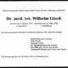 Loesch Heinrich Wilhelm 1919-1991 Todesanzeige